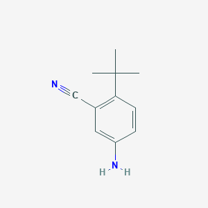 molecular formula C11H14N2 B8353509 2-Tert-butyl-5-aminobenzonitrile 