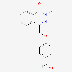 molecular formula C17H14N2O3 B8353530 4-[[2-Methyl-1-oxo-1,2-dihydro-phthalazin-4-yl]methoxy]benzaldehyde 