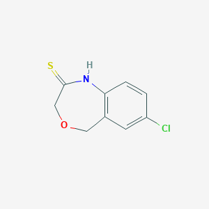 molecular formula C9H8ClNOS B8353547 7-Chloro-3,5-dihydrobenzo[e][1,4]oxazepine-2(1H)-thione 