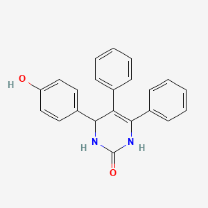 molecular formula C22H18N2O2 B8353550 4-(4-hydroxyphenyl)-5,6-diphenyl-3,4-dihydropyrimidin-2(1H)-one 