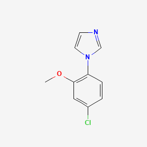 molecular formula C10H9ClN2O B8353559 1-(4-chloro-2-methoxyphenyl)-1H-imidazole 