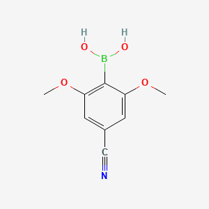 molecular formula C9H10BNO4 B8353584 4-Cyano-2,6-dimethoxyphenylboronic acid 
