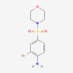 molecular formula C10H13BrN2O3S B8353591 2-Bromo-4-(morpholine-4-sulfonyl)-phenylamine 