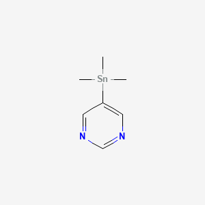 molecular formula C7H12N2Sn B8353627 5-Trimethylstannyl-pyrimidine 