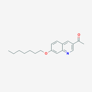 molecular formula C18H23NO2 B8353632 1-(7-(Heptyloxy)quinolin-3-yl)ethanone 