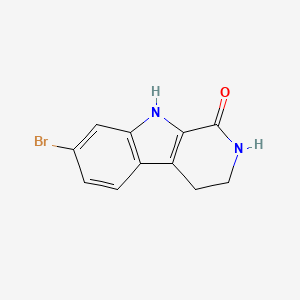 molecular formula C11H9BrN2O B8353644 7-Bromo-2,3,4,9-tetrahydro-pyrido[3,4-b]indol-1-one 
