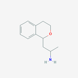 molecular formula C12H17NO B8353645 3,4-Dihydro-alpha-methyl-1H-2-benzopyran-1-ethanamine CAS No. 170856-86-7