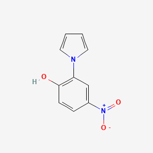 molecular formula C10H8N2O3 B8353659 4-Nitro-2-pyrrol-1-yl-phenol 