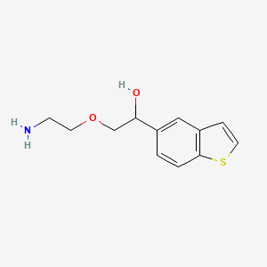molecular formula C12H15NO2S B8353667 1-(Benzo[b]thiophen-5-yl)-2-(2-aminoethoxy)ethanol 