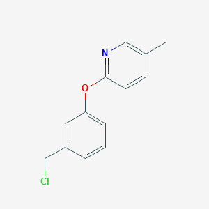 molecular formula C13H12ClNO B8353696 2-(3-(Chloromethyl)phenoxy)-5-methylpyridine 