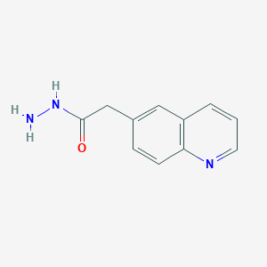 molecular formula C11H11N3O B8353719 Quinolin-6-yl-acetic acid hydrazide 