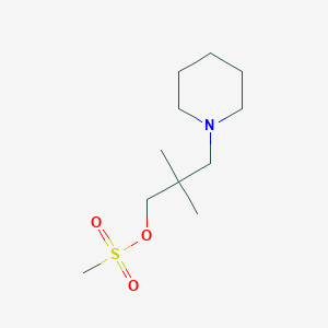 molecular formula C11H23NO3S B8353762 Methanesulfonic acid 2,2-dimethyl-3-piperidin-1-yl-propyl ester 