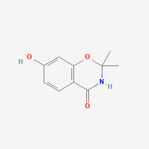 molecular formula C10H11NO3 B8353801 2,3-dihydro-2,2-dimethyl-7-hydroxy-4H-1,3-benzoxazin-4-one 