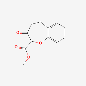 molecular formula C12H12O4 B8353832 Methyl 3-oxo-2,3,4,5-tetrahydro-1-benzoxepine-2-carboxylate 
