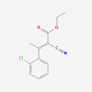 molecular formula C13H12ClNO2 B8353840 Ethyl 3-(2-chlorophenyl)-2-cyanobut-2-enoate CAS No. 88148-56-5