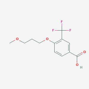 molecular formula C12H13F3O4 B8353845 4-(3-Methoxypropoxy)-3-(trifluoromethyl)benzoic acid 