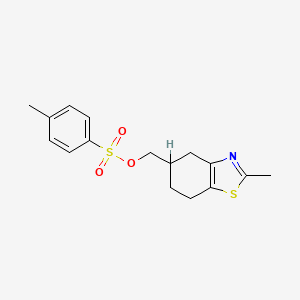 molecular formula C16H19NO3S2 B8353862 4,5,6,7-Tetrahydro-2-methylbenzothiazole-5-methyl p-tolylsulphonate CAS No. 77528-66-6