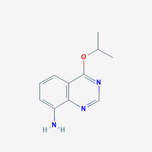 molecular formula C11H13N3O B8353872 4-Isopropoxyquinazolin-8-amine 