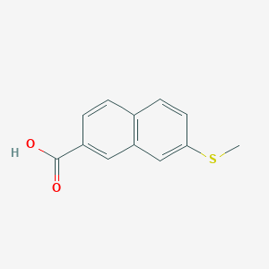 molecular formula C12H10O2S B8353879 7-(Methylsulfanyl)-2-naphthoic acid 