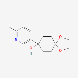 8-(6-Methyl-pyridin-3-yl)-1,4-dioxa-spiro[4.5]decan-8-ol