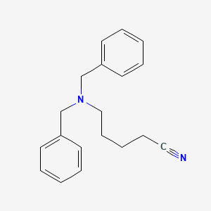 molecular formula C19H22N2 B8353950 5-(Dibenzylamino)pentanenitrile 