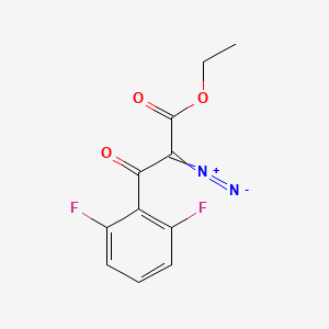 molecular formula C11H8F2N2O3 B8353975 Ethyl 2-diazo-3-(2,6-difluorophenyl)-3-oxopropanoate 