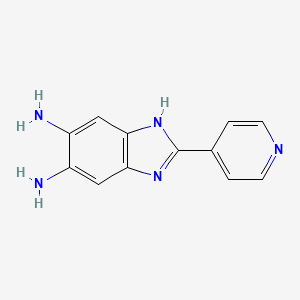 molecular formula C12H11N5 B8354000 5,6-Diamino-2-(4-pyridyl)-benzimidazole 