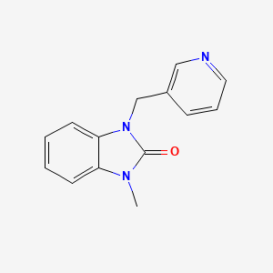 molecular formula C14H13N3O B8354021 1,3-dihydro-1-methyl-3-(3-pyridinylmethyl)-2H-benzimidazol-2-one 