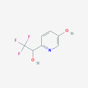 molecular formula C7H6F3NO2 B8354101 2-Pyridinemethanol, 5-hydroxy-alpha-(trifluoromethyl)- 