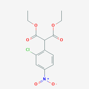 molecular formula C13H14ClNO6 B8354149 Diethyl 2-(2-chloro-4-nitrophenyl)malonate 