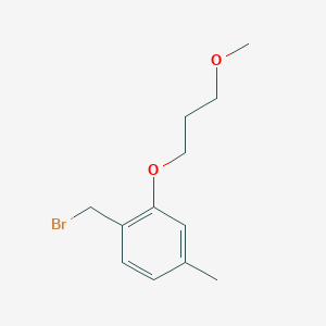 molecular formula C12H17BrO2 B8354227 1-Bromomethyl-2-(3-methoxy-propoxy)-4-methyl-benzene 