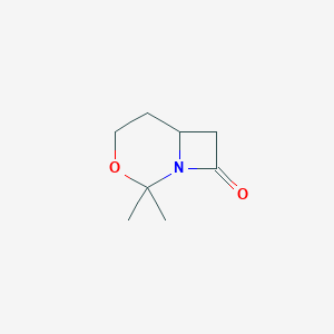 molecular formula C8H13NO2 B8354255 2,2-Dimethyl-1-aza-3-oxabicyclo[4.2.0]octan-8-one 