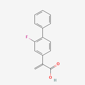 molecular formula C15H11FO2 B8354267 2-(2-Fluoro-4-biphenylyl)acrylic acid 