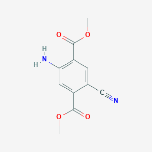 molecular formula C11H10N2O4 B8354320 2-Amino-5-cyano-terephthalic acid dimethyl ester 