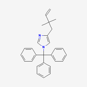 molecular formula C28H28N2 B8354326 4-(2,2-dimethylbut-3-en-1-yl)-1-trityl-1H-imidazole 
