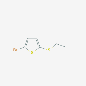 molecular formula C6H7BrS2 B8354328 2-Bromo-5-ethylsulfanyl-thiophene 