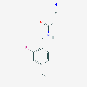 molecular formula C12H13FN2O B8354395 2-cyano-N-(4-ethyl-2-fluoro-benzyl)-acetamide 