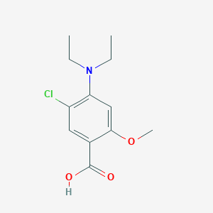 molecular formula C12H16ClNO3 B8354414 5-Chloro-4-diethylamino-2-methoxybenzoic acid 