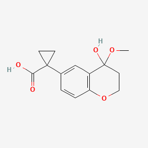 1-(4-Hydroxy-4-methoxychroman-6-yl)cyclopropanecarboxylic acid