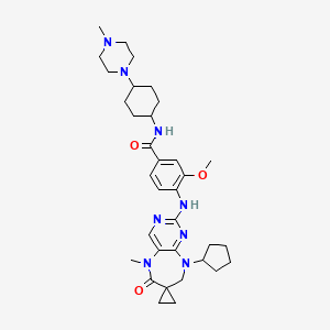 molecular formula C34H48N8O3 B8354516 Plogosertib CAS No. 1137212-79-3