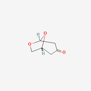 molecular formula C6H8O3 B8354533 [1R,5S]6,8-Dioxabicyclo[3.2.1]octan-3-one 