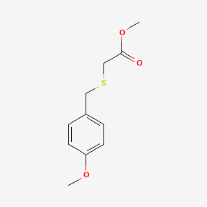 molecular formula C11H14O3S B8354543 Methyl 4-methoxybenzylsulphenyl-acetate 