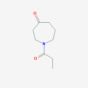 molecular formula C9H15NO2 B8354566 1-Ethylcarbonyl-4-oxohomopiperidine 