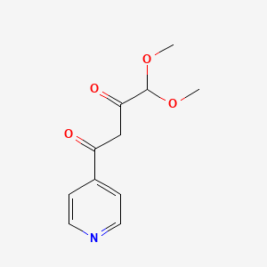 molecular formula C11H13NO4 B8354658 4,4-Dimethoxy-1-pyridin-4-yl-butane-1,3-dione 