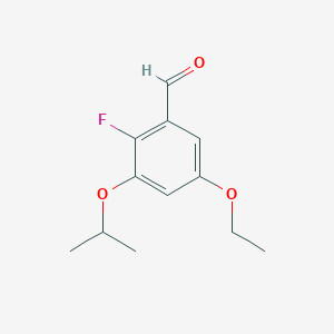 molecular formula C12H15FO3 B8354701 5-Ethoxy-2-fluoro-3-isopropoxybenzaldehyde 