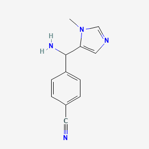 molecular formula C12H12N4 B8354717 4-(Amino(1-methyl-1h-imidazol-5-yl)methyl)benzonitrile 