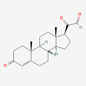 2-[(8S,9S,10R,13S,14S,17S)-10,13-dimethyl-3-oxo-1,2,6,7,8,9,11,12,14,15,16,17-dodecahydrocyclopenta[a]phenanthren-17-yl]-2-oxoacetaldehyde