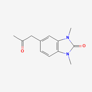 molecular formula C12H14N2O2 B8354746 1,3-Dimethyl-5-(2-oxo-propyl)-1,3-dihydro-benzoimidazol-2-one 