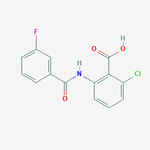 molecular formula C14H9ClFNO3 B8354760 N-(3'-fluorobenzoyl)-6-chloroanthranilic acid 