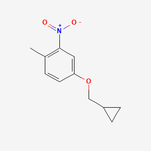 molecular formula C11H13NO3 B8354763 4-(Cyclopropylmethoxy)-1-methyl-2-nitrobenzene 